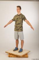 Whole body army tshirt light gray shorts of Timothy 0010